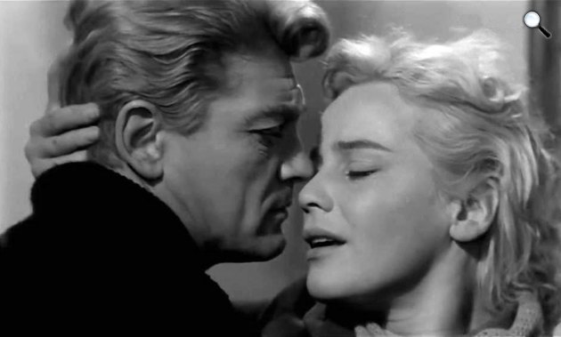 Luchino Viscont: Fehér éjszakák: Jean Marais és Maria Schell, 1957 (Fotó: Wikimedia)