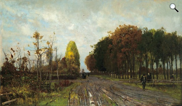 Paál László: Naplemente (Est az erdőben; Beileni táj), 1871-1872 (Fotó: Virág Judit Galéria)