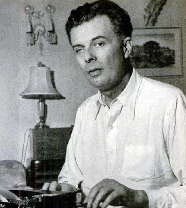 Aldous Huxley (1894–1963) angol író és filozófus, vágott fotó (Fotó: Wikimedia)