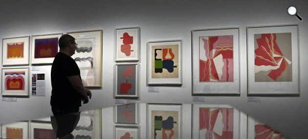 Keserü Ilona Önerejű képek c. kiállítása a Magyar Nemzeti Galériában (MNG), 2023 (Fotó: MTI/Kovács Tamás)