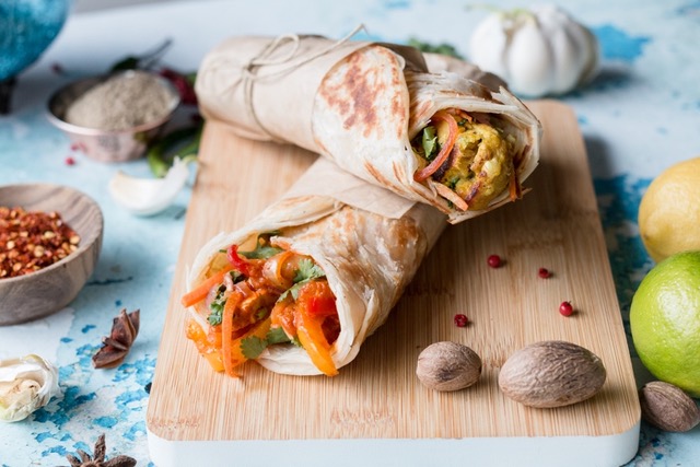 Zöldséges wraps - indiai modern street food (Fotó: Palffy)
