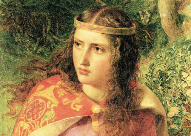 Frederick Sandys: Eleanor (1122-1204) királynő, első házassága révén Franciaország királynéja 1137-től 1152-es válásáig, majd II. Henrikkel lévő második házasságával angol királyné, 1858, (Fotó: Nemzeti Cardiff Múzeum/Wikimedia)