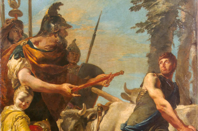 Giovanni Battista Tiepolo: A diktátori cím felajánlása Lucius Quinctius Cincinnatusnak, 1725-1729, részlet (Fotó: Ermitázs Múzeum/Wikimedia)