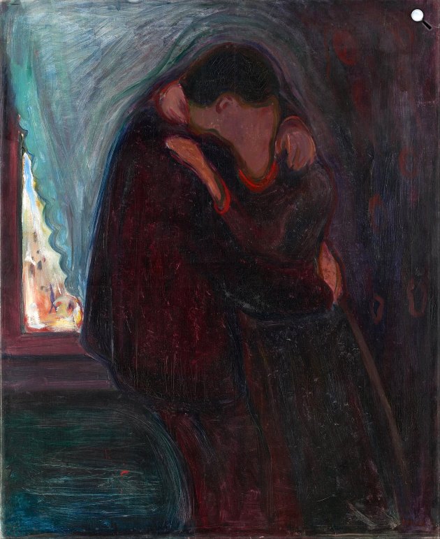 Edvard Munch: A csók, 1897 (Fotó: Munch Museum/Wikimedia)