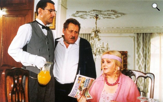 Hippolyt - Eperjes Károly, Koltai Róbert és Pogány Judit, 1999 (Fotó: RTL Klub)