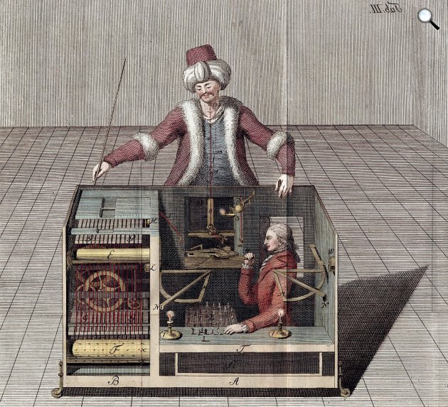 Racknitz József: Kempelen sakkjátszó automata - A török, 179ö (Fotó: University Humboldt) 