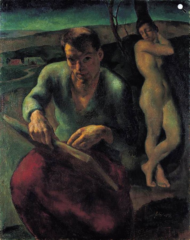Szőnyi István: Önarckép, 1919 (Fotó: Magyar Nemzeti Galéria)