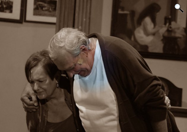 Vári Éva és Benedek Miklós színművészek a Városmajori Szabadtéri Színpadon, 2017 (Fotó: Kispados/Wikimedia)