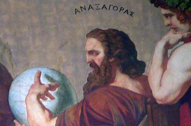 Eduard Lebiedzki, Carl Rahl: Klazomenai Anaxagorasz (i. e. 500/497 körül - i. e. 428/437 körül), preszókratikus gondolkodó, csillagász. 1888 körül, freskó (Fotó: National and Kapodistrian University of Athens/nibiryukov.narod.ru)