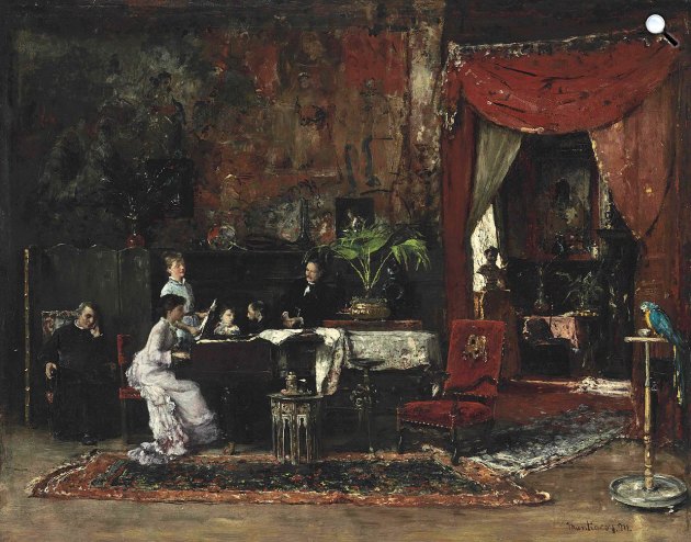 Munkácsy Mihály: Szalonbelső, 1878 (Fotó: Magángyűjtemény/Christies/Wikimedia)