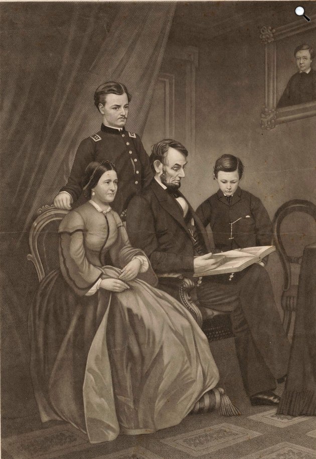 Abraham Lincoln, az Egyesült Államok 16. elnöke és családja, 1865 (Fotó: Library of Congress Popular Graphic Arts/Wikimedia)
