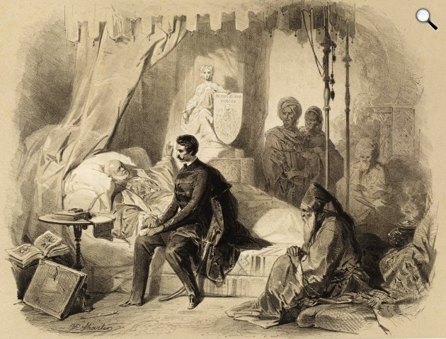 Bem József (1794-1850) lengyel származású magyar honvéd altábornagy, majd oszmán pasa halála Aleppónál, kb. 1850-es évek (Fotó: H Sharles/British Museum)