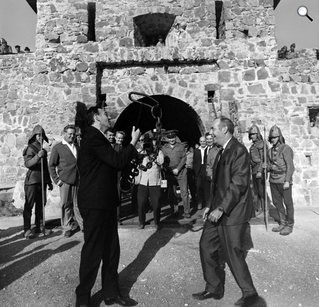 Az Egri csillagok forgatása alatt - Sinkovics Imre színész és Várkonyi Zoltán (1912-1979) rendező, 1968 (Fotó: Fortepan/Bojár Sándor)