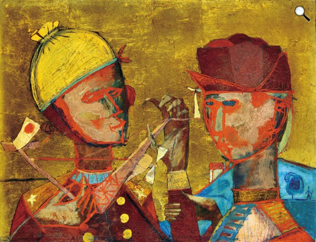 Kondor Béla: Két fej (Modell eresztés), 1958 (Fotó: Virág Judit Galéria)
