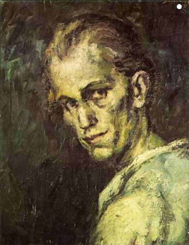 Derkovits Gyula (1894-1934) posztumusz Kossuth-díjas festő és grafikus: Önarckép, 1921 (Fotó: hegytortenet.hu)