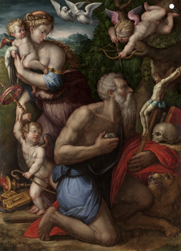 Giorgio Vasari: Szt. Jeromos megkísértése, 1641 (Fotó: Palazzo Pitti/Wikimedia)