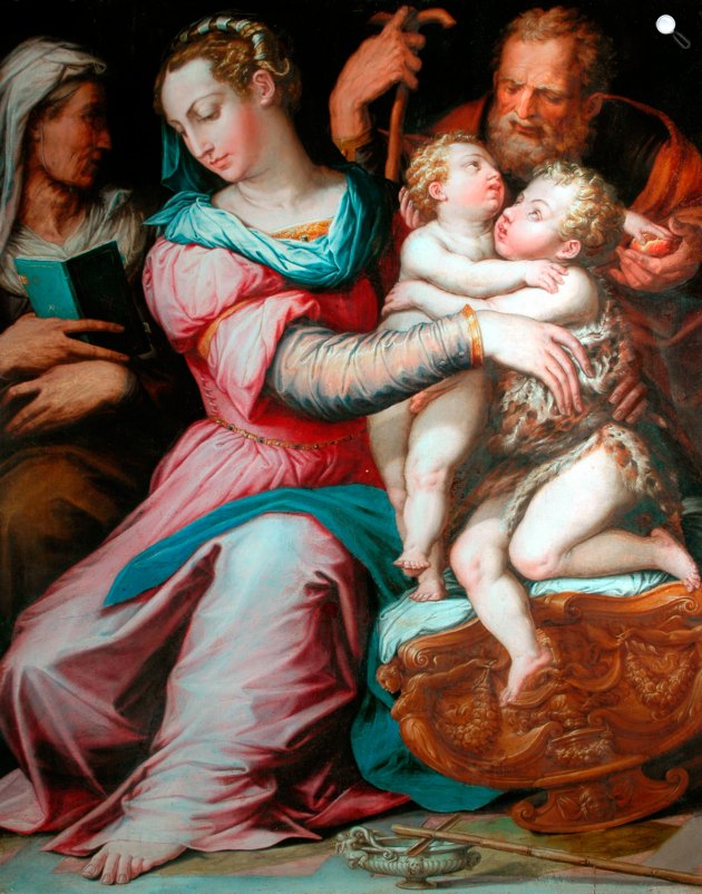  Giorgio Vasari: A szent család Szent Jánossal, 16. szd. (Fotó: Bradford Museums and Galleries/Wikimedia)