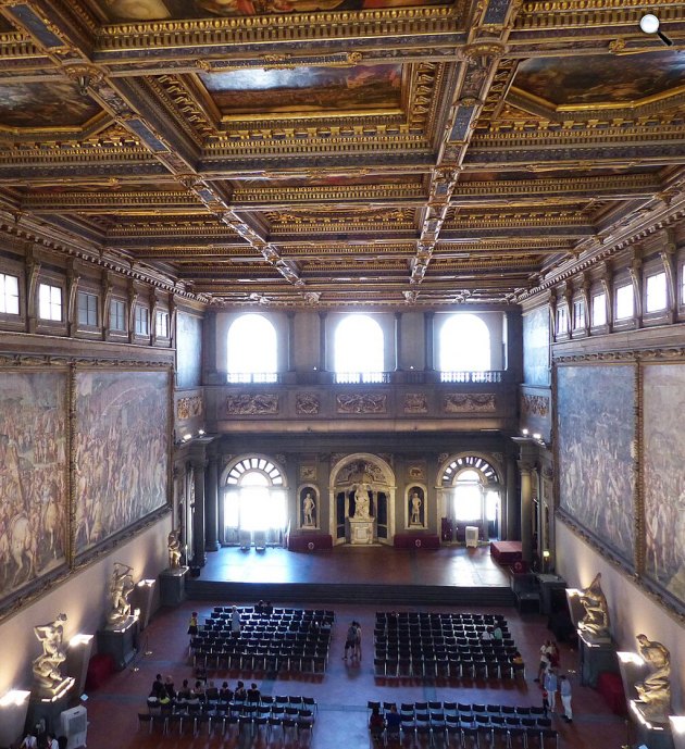 Giorgio Vasari tervezte a Palazzo Vecchio (a Városháza) belső kialakítását, Firenze (Fotó: Benjamín Núñez González)