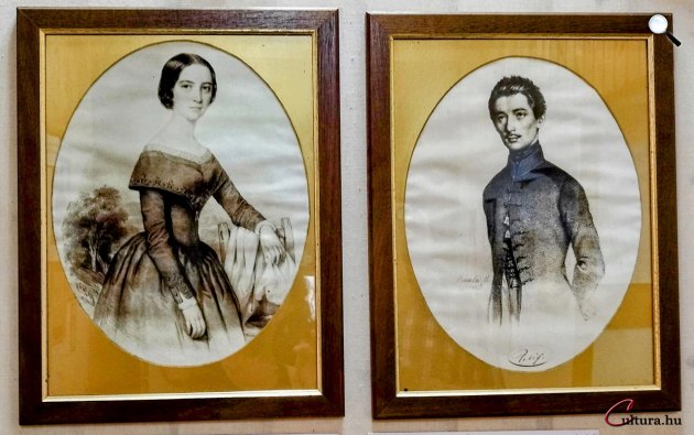 Barabás Miklós két ismert rajza: Szendrey Júlia, 1848 és Petőfi Sándor, 1845 a Petőfi Emlékházban, Fehéregyháza (Fotó: Cultura.hu/Kibelbeck Mara)