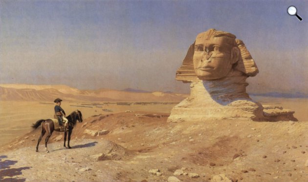 Jean-Léon Gérôme: Bonaparte tábornok és a Szfinx, 1867–1868 (Fotó: The Yorck Project: 10.000 Meisterwerke der Malerei)
