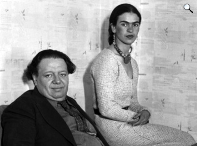 Frida Kahlo mexikói festő és Diego Rivera mexikói festő (Fotó: Wikimedia)