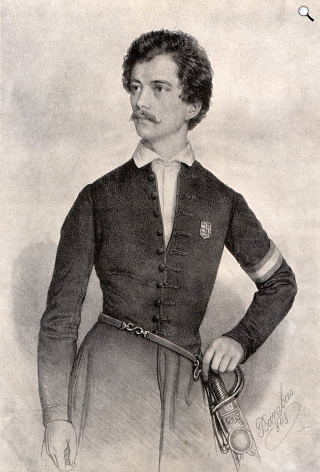 Barabás Miklós: Petőfi Sándor (1823-1849) költő, író, szabadságharcos arcképe, 1848 (Fotó: Petőfi Album, A Pesti Napló/Wikimedia)