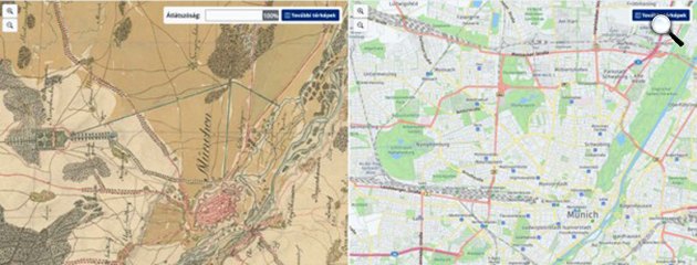 A 17. század korabeli és a mai térképrészlet (Fotó: ELTE)