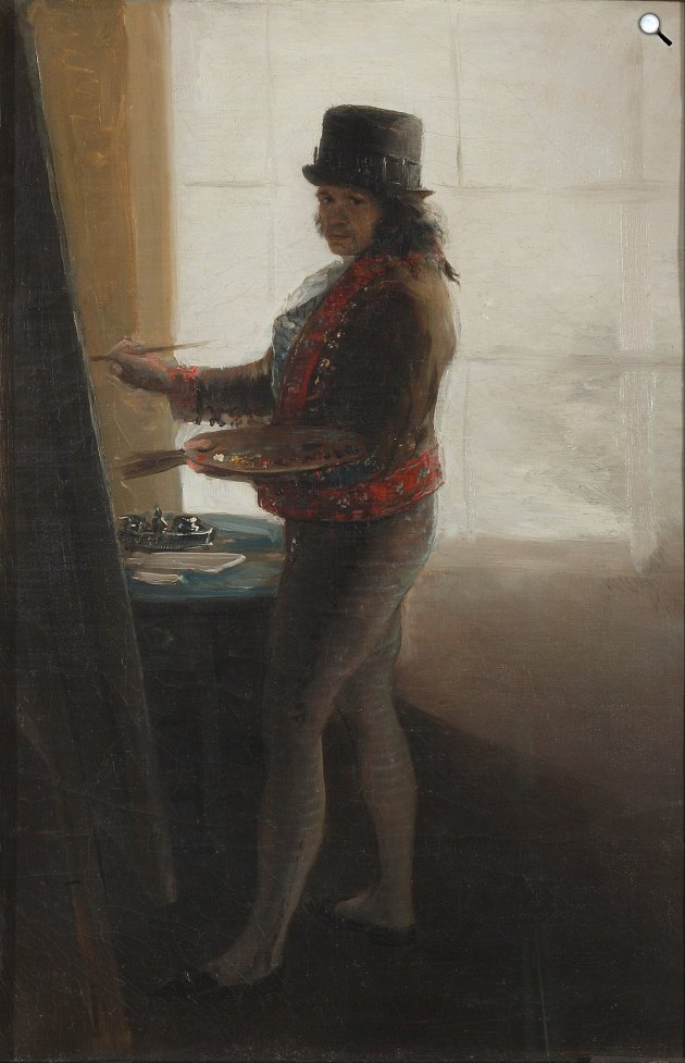 Francisco de Goya: Önarckép a műteremben, 1790-1795 (Fotó: Museo de la Real Academia de Bellas Artes de San Fernando)