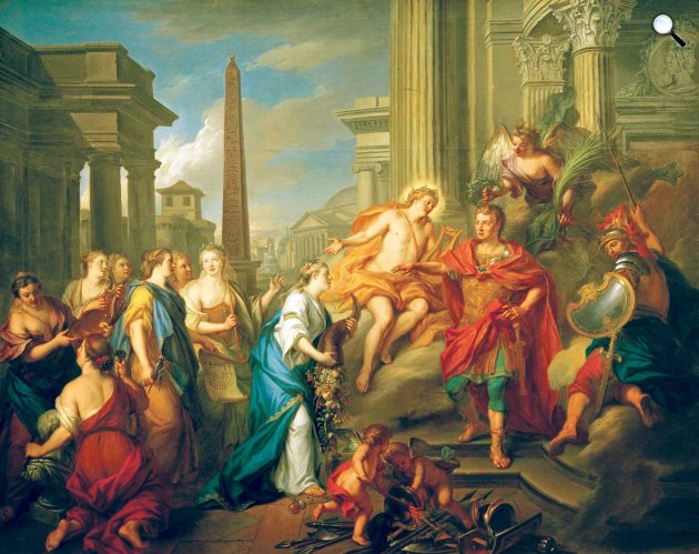 Louis de Silvestre: Augustus császár bezáratja Janus templomát, 1757 (Fotó: israel.silvestre.fr)