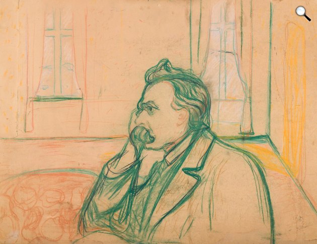 Edvard Munch: Friedrich Nietzsche filozófus, 1905-1906 (Fotó: Munch Museum/Wikimedia)/Wikimedia)