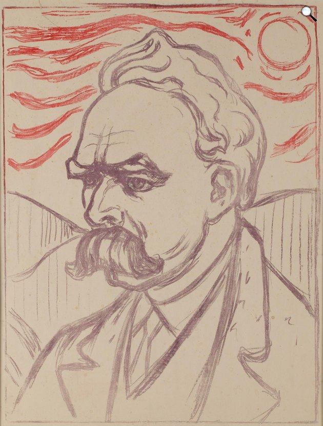 Edvard Munch: Friedrich Nietzsche filozófus (Fotó: Munch Museum/Wikimedia)