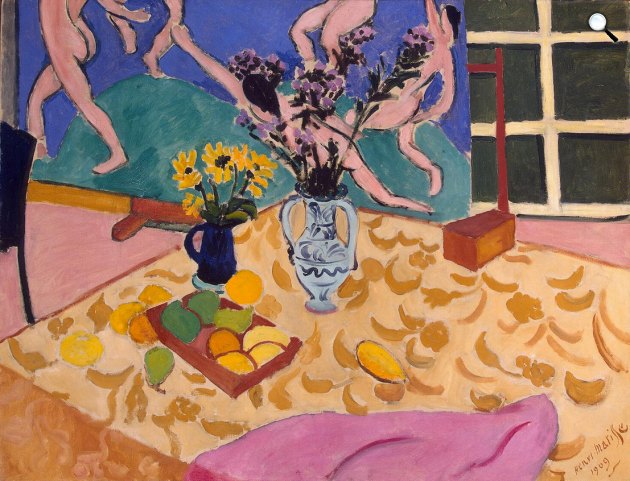 Henri Matisse: Csendélet a táncosokkal, 1909 (Fotó: Ermitázs Múzeum/Wikimediat)