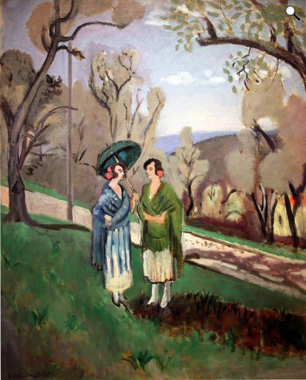 Henri Matisse: Beszélgetés az olívafák alatt, 1921 (Fotó: Carmen Thyssen-Bornemisza Collection/Francesco Bini/Wikimedia)