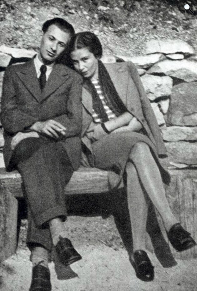 Radnóti Miklós (1909-1944) költő, műfordító és felesége, Gyarmati Fanni (1912-2014) nyelvtanár, 1938 (Fotó: PIM/europeana.eu)