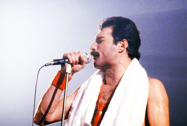 Freddie Mercury (1946-1991) énekes és zenész, a Queen rockegyüttes egykori énekese és dalszerzője, 1980 (Fotó: Pressphoto)/Queen/Facebook)