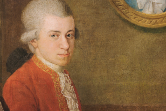 Johann Nepomuk della Croce: Mozart családja, Wolfgang Amadeus Mozart, 1780, részlet (Fotó: International Mozarteum Foundation/Wikimedia)