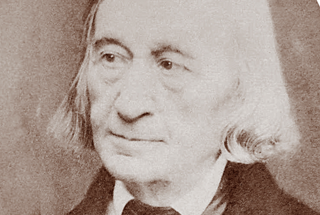 Wilhelm Grimm (1786-1859) német író, irodalomtörténész, nyelvész, 1863, vágott (Fotó: Siegmund Friedlaender/Wikimedia)