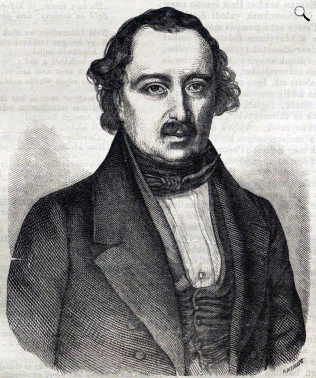 Hild József (1789-1867) magyar építész, 1861 (Fotó: Vasárnapi Ujság/OSZK)