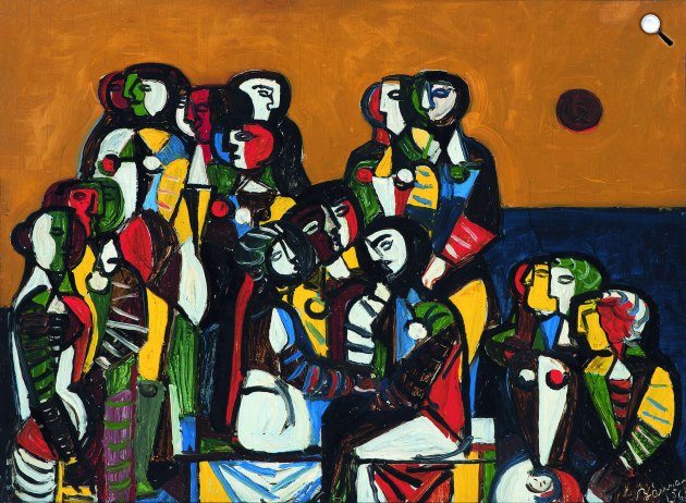Barcsay Jenő: Asszonyok holdfényben, 1963 (Fotó: FMC)
