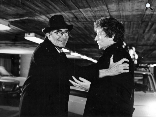 Hanyatt-homlok - Major Tamás és Kern András színművészek, 1983 (Fotó: Fortepan/Révész György/Hegyi Gábor)