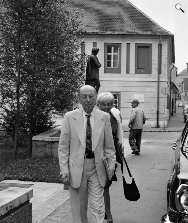 Wigner Jenő (Eugene P. Wigner) (1902-1995) Nobel-díjas magyar születésű amerikai fizikus Budapesten, 1976 (Fotó: Fortepan/Bojár Sándor)