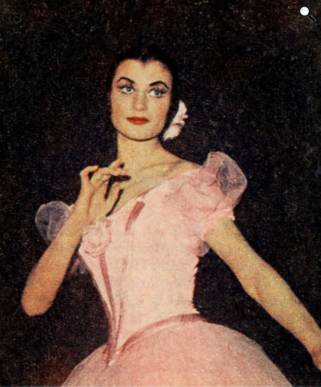 Carla Fracci (1936-1921) olasz primabalerina, színésznő és balettrendező volt. A 20. század egyik legnagyobb balerinája a Radiocorriere magazinban, 1957 (Fotó: Wikimedia)