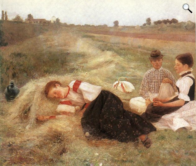 Csók István: Szénagyűjtők, 1890 (Fotó: MNG)