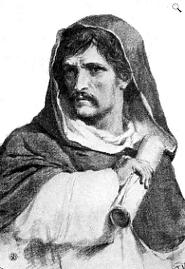 Giordano Bruno (1548-1600) olasz reneszánsz filozófus, író, drámaíró, költő (Fotó: Wikimédia)