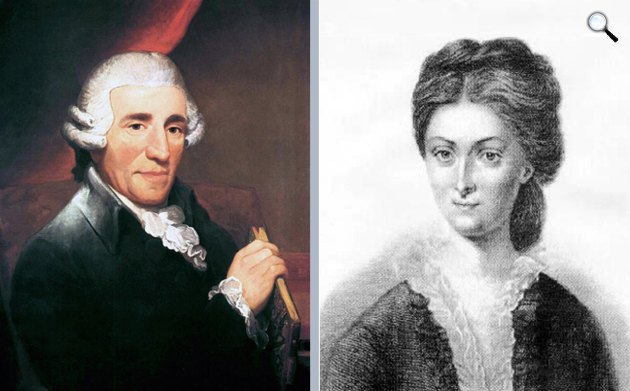 Thomas Hardy: Joseph Haydn (1732-1809) zeneszerző, 1791 és szeretője, Luigia Moreschi (1750-1830) énekesnő, Antonio Polzelli hegedűs felesége (Fotók: Wikimedia)