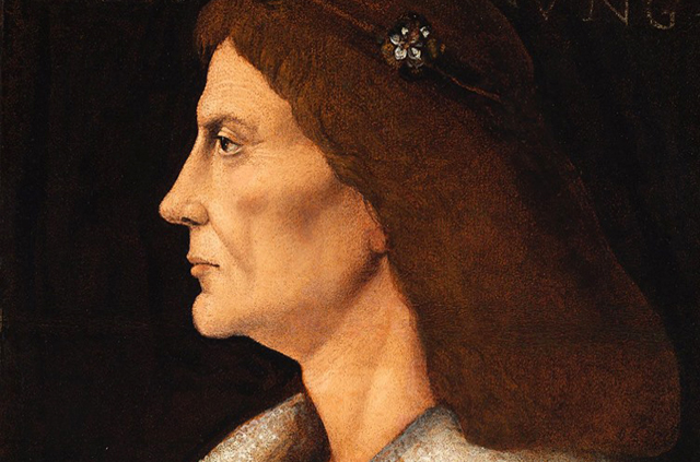 Andrea Mantegna: Hunyadi Mátyás (1443-1490) magyar király, 1450, részlet (Fotó: MEK/OSZK)