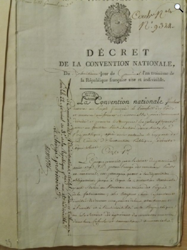 A francia forradalmi Konvent 1795. április 7-én döntött a méter bevezetéséről, 1795 (Fotó: Wikimedia)