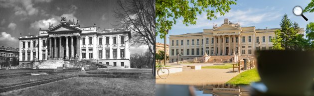Szeged - Móra Ferenc Múzeum 1947-ben és 2025-ben (Fotó: Fortepan/Kozma János - Visit Hungary)