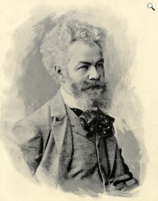 Munkácsy Mihály (1844-1900) festőművész önarckép nyomata(Fotó: Nemzeti Múzeum/Europeana.eu)