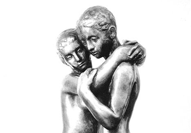 Ferenczy Béni: A szerelmespár, 1948, részlet (Fotó: Ferenczy Múzeum/hung-art.hu)